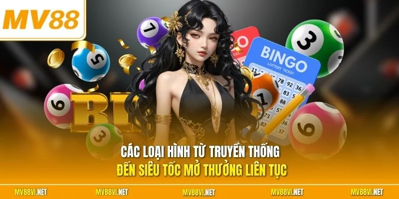 Các loại hình từ truyền thống đến siêu tốc mở thưởng liên tục