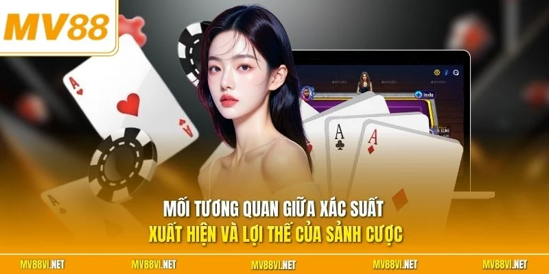 Mối tương quan giữa xác suất xuất hiện và lợi thế của sảnh cược