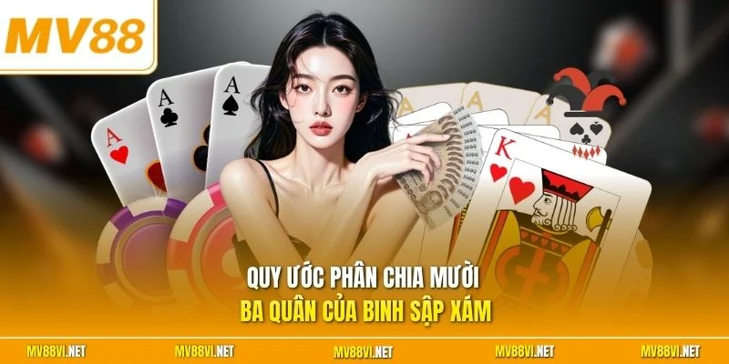Quy ước phân chia mười ba quân của binh sập xám